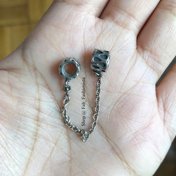 Pandora Sterling Silver retired Safety Chain - Picture 6 of 9